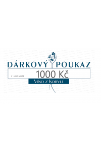 Víno z Kobylí Dárkový poukaz 1000Kč 