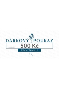 Víno z Kobylí Dárkový poukaz 500 Kč 