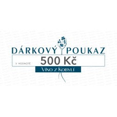Víno z Kobylí Dárkový poukaz 500 Kč 