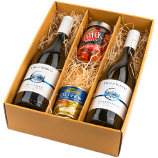 Víno z Kobylí Dárková sada vín s delikatesami   III