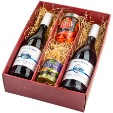Víno z Kobylí Dárková sada vín s delikatesami     V