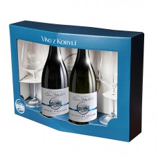 Víno z Kobylí Set 2 přívlastková vína se skleničkami